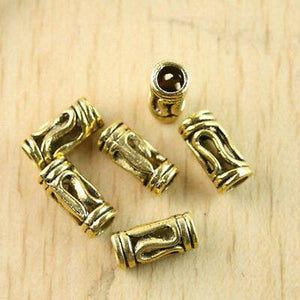 25Pcs dark gold-tone crafted curved wire  spacer h1324