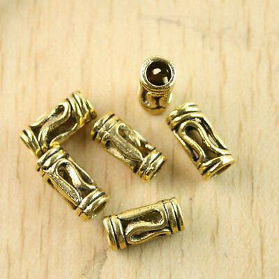 25Pcs dark gold-tone crafted curved wire  spacer h1324