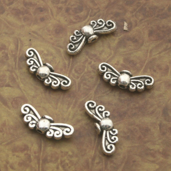 60pcs Tibetan Silve wing Spacer bead Findings X0191