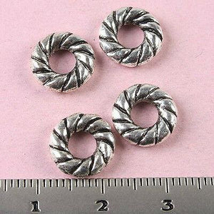 20pcs Tibetan silver curved ring frame charms h1579