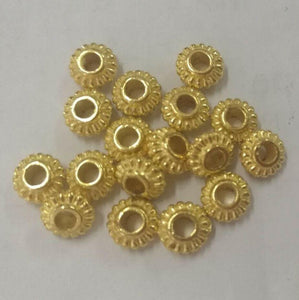 80pcs gold color crafted round lantern design  spacer bead  H0815
