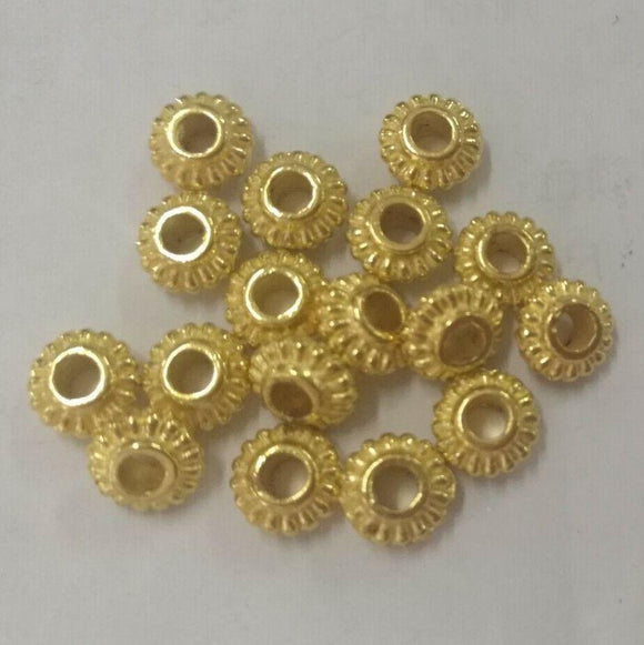 80pcs gold color crafted round lantern design  spacer bead  H0815