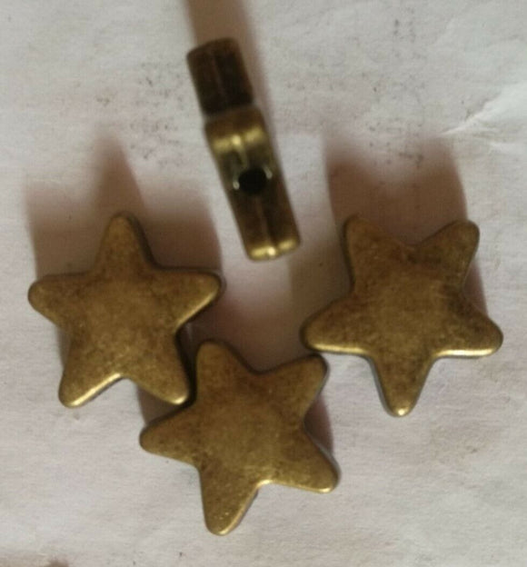 10pcs antiqued bronze tone star spacer beads h3683B