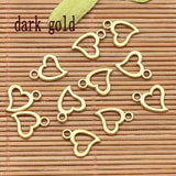 Pick Tibetan Silver /dull silver /dark gold Color  heart shaped frame charms