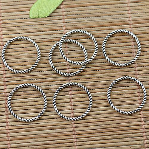 40pcs Tibetan silver 18MM circle ring charm EF1300