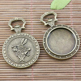 9pcs Mixed round cabochon setting(INNER SIZE:20mm) rabbit pattern EF2503-2505