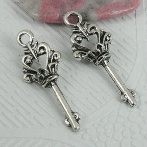 10pcs Tibetan Silver color key design charms EF0503