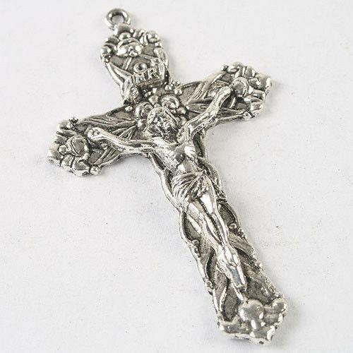 5pcs dark silver tone cubic crucifix  pendant h3620