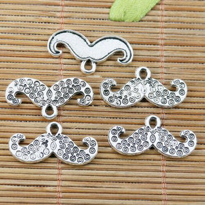 20pcs tibetan silver color moustache design charms EF2323