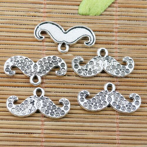 20pcs tibetan silver color moustache design charms EF2323