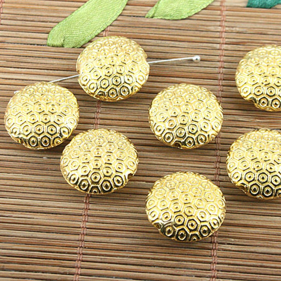 5pcs gold tone Honeycomb spacer beads h0378