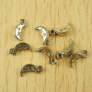 40pcs dark gold tone Moon crescent charms  h1967