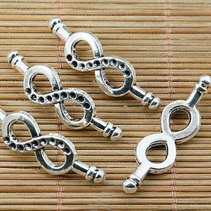 6PCS Tibetan silver number 8 connectors EF1633