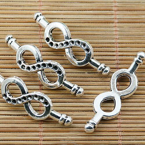 6PCS Tibetan silver number 8 connectors EF1633