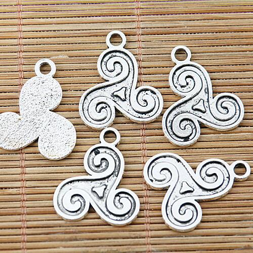 12pcs tibetan silver color symbol design charms  EF1288