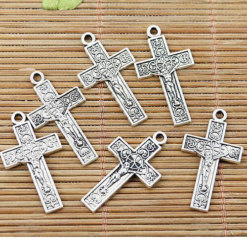 18pcs Tibetan silver nice crucifix charms EF1372