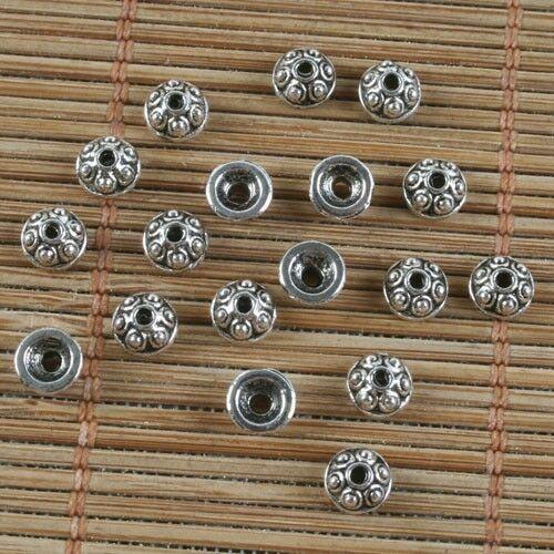 90pcs Tibetan silver small pattern bead caps h0268