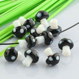 colors Lampwork Mushroom Glass Spacer Loose Beads  for jewery making