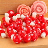 colors Lampwork Mushroom Glass Spacer Loose Beads  for jewery making