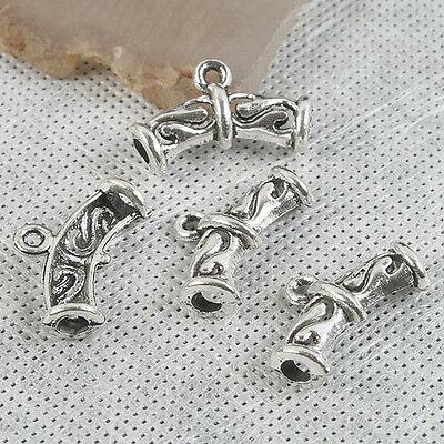 14pcs Tibetan silver connector bail charm h0141