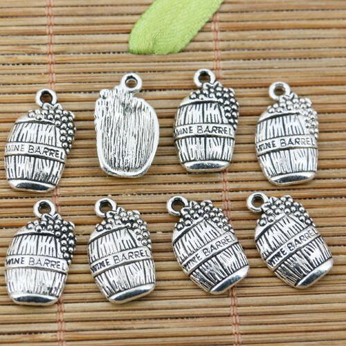 18pcs tibetan silver color grape WINE BARREL design charms EF2292