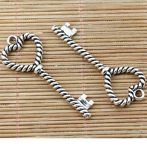 6pcs Tibetan silver nice key charms EF1376