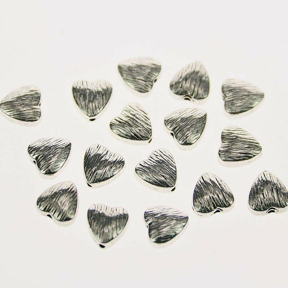 20pcs Tibetan silver color heart shaped textured  spacer beads h0978