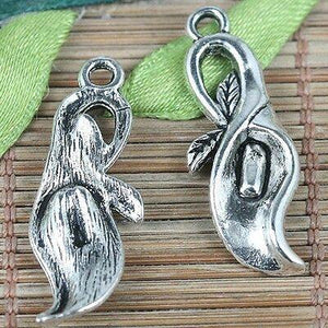 10pcs Tibetan Silver color flower design charms EF0224