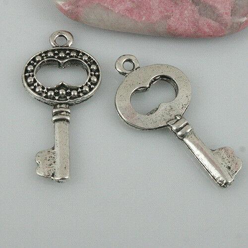 10pcs tibetan silver color key charms EF0502