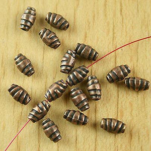 70pcs copper-tone oval spacer beads h1874