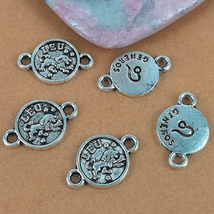 30pcs tibetan  silver color crafted LEU Leo constellation connector H0757