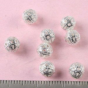 100pcs Silver tone rotundity Craft spacer Beads h0218