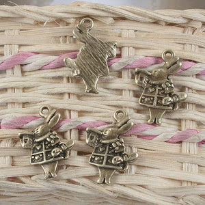 14pcs antiqued bronze pattern animal pendant charm G869