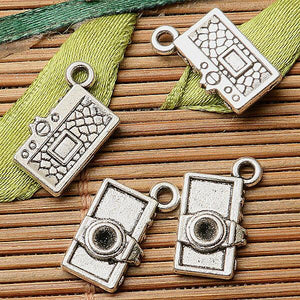 40pcs dark silver color camera design charms  EF2672