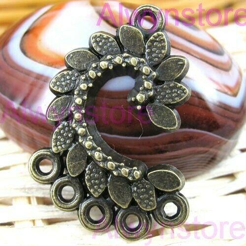 10pcs 28x20mm antiqued bronze Peacock connector G24