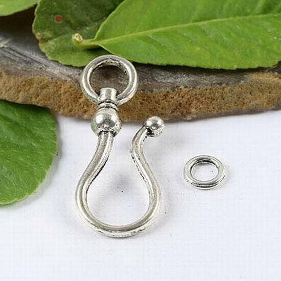 8pcs Tibetan silver hook  findings h1101