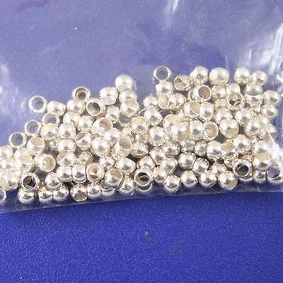 500pcs 2.8mm silver-tone roundelle crimp beads h0678