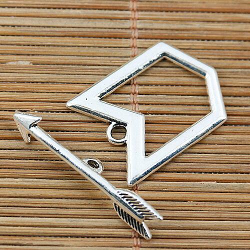 8sets silver tone arrow toggle clasp EF1920