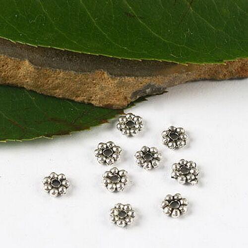 200pcs Tibetan silver daisy flower spacer beads h2736