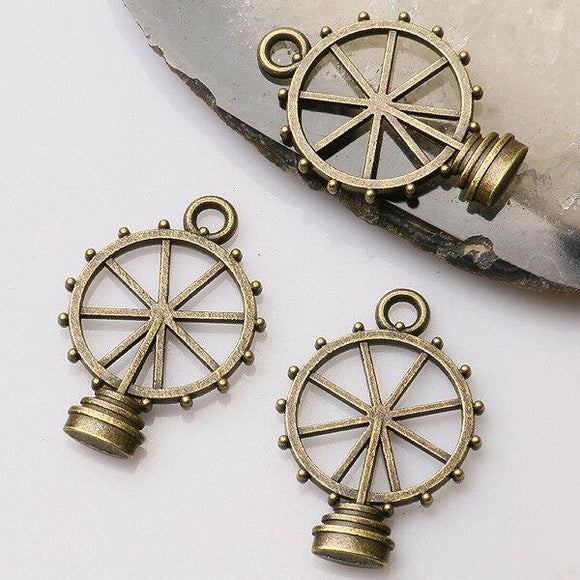 10pcs antiqued bronze  color 2sided trophy shaped  charms  EF3444