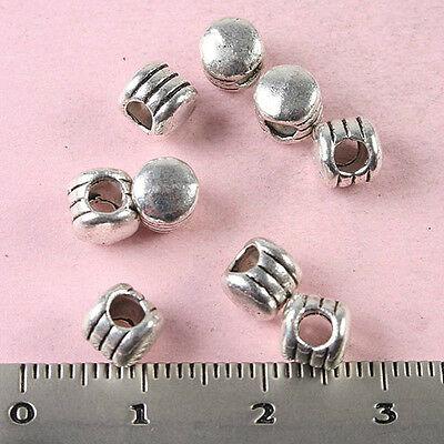 40pcs dark silver tone 6x5mm spacer beads h1676