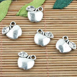 Alloy metal Tibetan Silver color 2sided apple design charms 20pcs EF0009