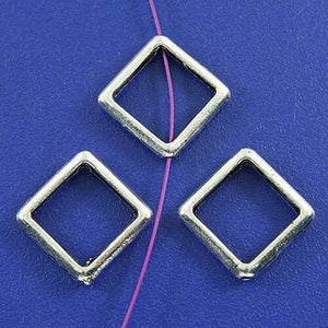 20pcs dark silver tone rhombus charms h3059