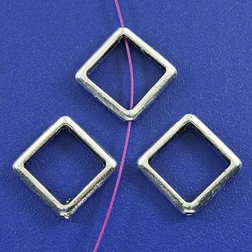 20pcs dark silver tone rhombus charms h3059