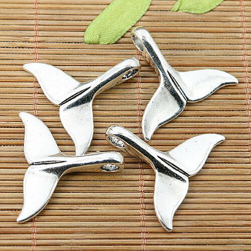 14pcs Tibetan silver The whale s tail charms EF2002