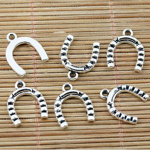 40pcs Tibetan silver U shape charms EF1620