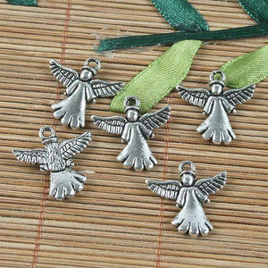 10pcs tibetan  silver color angel pendant charm G1176