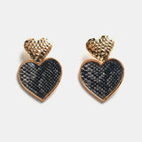 Fashion Jewelry Stud Earring snakeskin Heart Shaped Earring