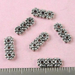 70pcs Tibetan Silver Bali 3 HOLE Spacer Bars h0234