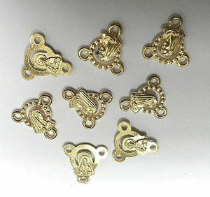 30pcs gold color religious 3holes connector h0397